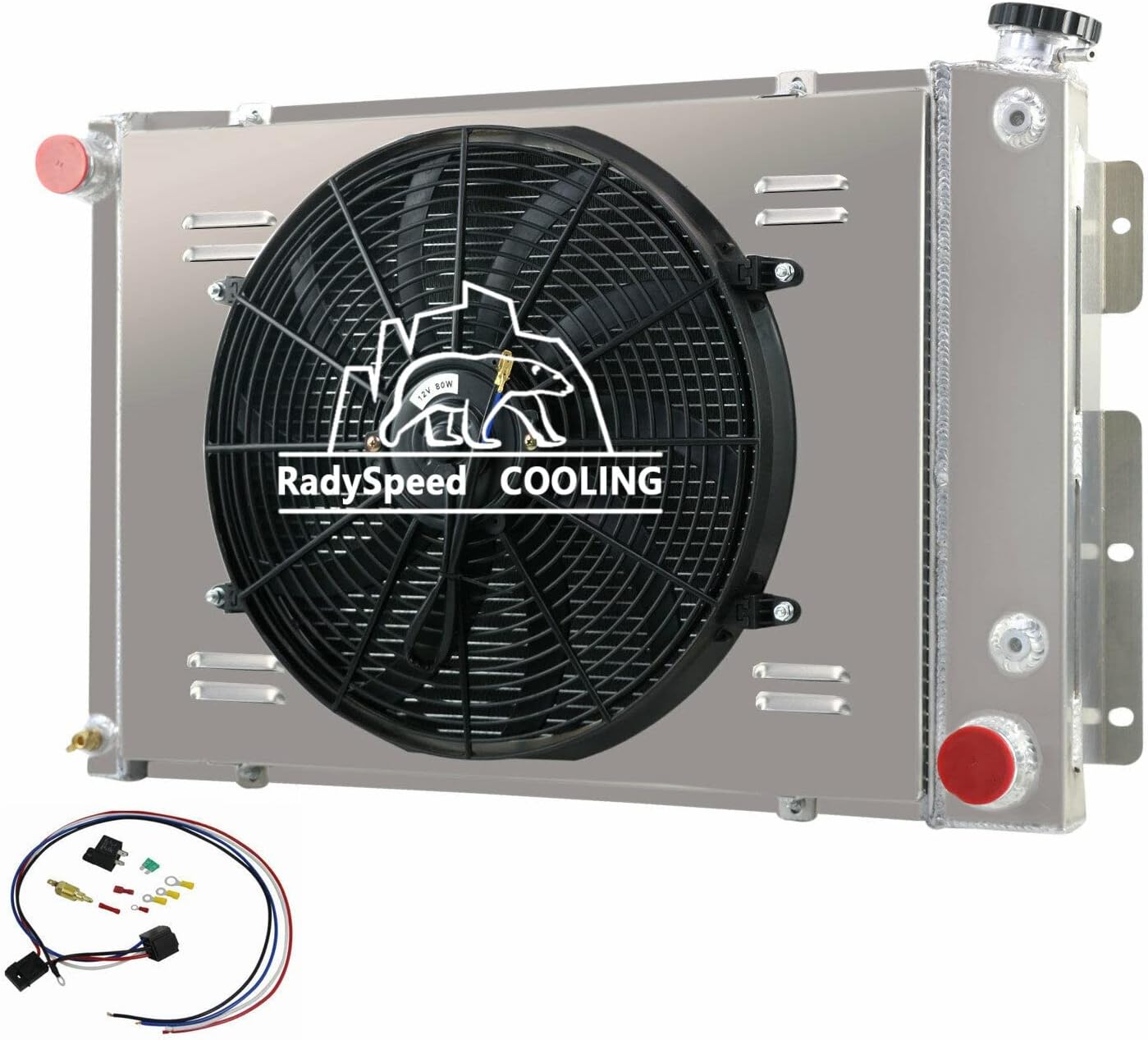 Amazon.com: RadySpeed 4 Row Radiator Shroud Fan Fits 1967-1969 Chevy ...