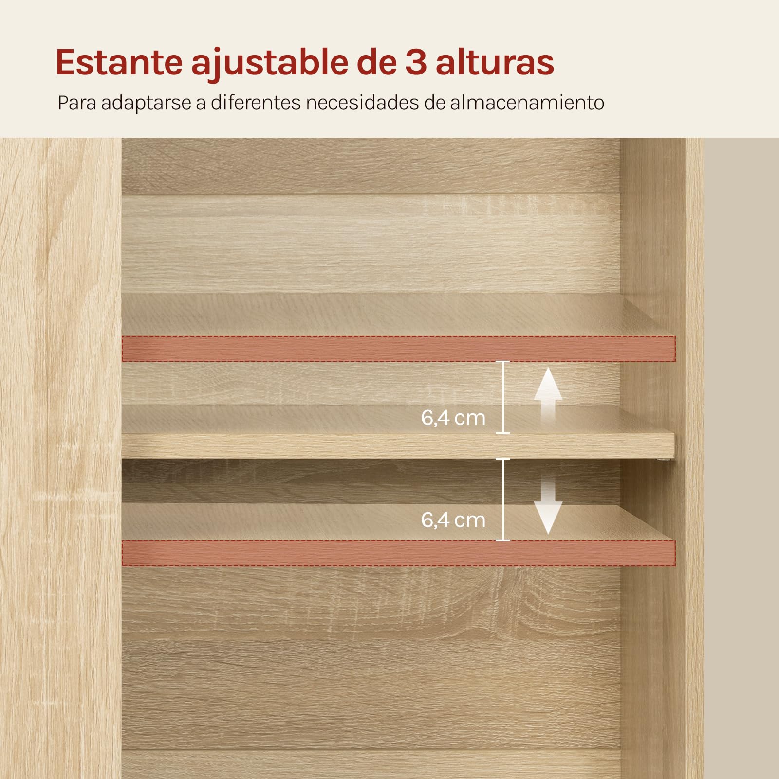 WOLTU Aparador Cocina, Mueble de Cocina para Almacenamiento, con Cajón, Puerta Corredera, para Comedor y Salón, 70x30x80,2 cm, de MDF y Metal, Roble Claro + Negro
