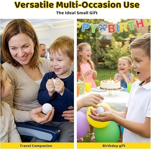 Miniatura 7 de LovesTown 24 pelotas de golf antiestrés, pelotas de práctica de espuma, decoraciones de fiesta, bolas blancas para apretar, para niños, recuerdos de