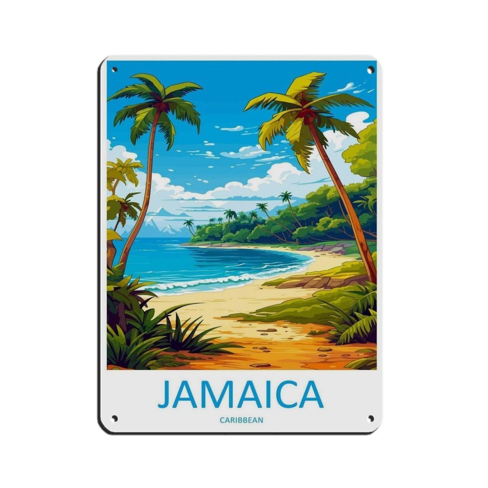 Jamaica Travel Art Caribbean Travel （49） Tin Sign Vintage Metal Pub Club Cafe Bar Home Wall Art Decoration Poster Retro 12x16inch(30x40cm)