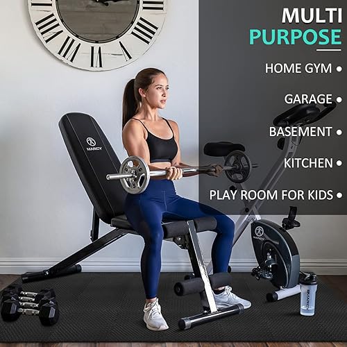 Miniatura 5 de BEAUTYOVO Tapete de ejercicio de rompecabezas con 122448 azulejos entrelazados de espuma para gimnasio, baldosas de espuma EVA de 24 x 24 pulgadas,