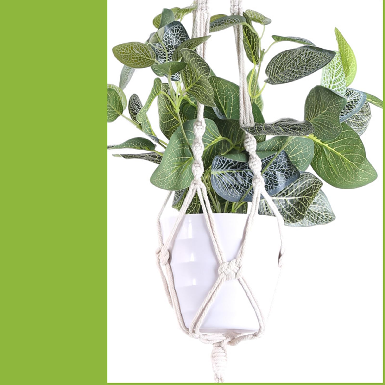 Portavasi Appesi in Macramè Set Di 5 In Stile Boho | Portavasi Per Vasi Da Fiori Da Interno Per Piante Grasse Da Appendere A Soffitto Parete Balcone Camera Da