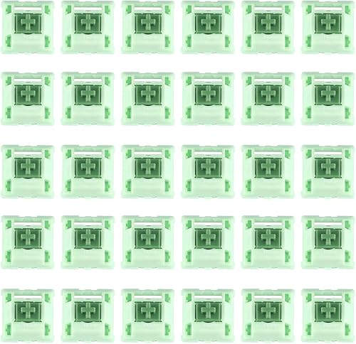 Miniatura 6 de KiiBoom Interruptor de teclado mecánico Matcha Latte Linear de 55 gf, interruptor de teclado de 5 pines con vástago POM, carcasa de nailon de PC, 35