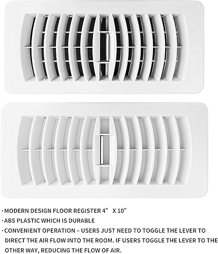 Miniatura 9 de Tech Drive Registro decorativo de suelo, cubiertas de ventilación de 3 x 10 pulgadas para ventilación de escape de HVAC y decoración del hogar,