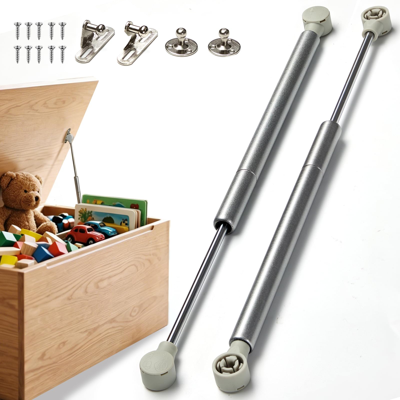 Soft Close Hinges for Toy Boxes - 2 Pack -1 Soft Close Hinges for Toy Boxes - 2 Pack -1