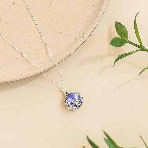 Miniatura 39 de Bottled Up Designs Handmade Vintage Lace Necklace, Recycled Vintage Bottle Glass, Sterling Silver, Eco Friendly, Made in USA, Birthday Gifts