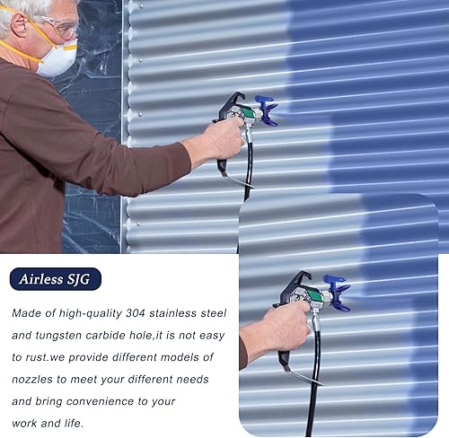 Miniatura 8 de Airless SJG 3 puntas de pulverizador de pintura, punta de pulverización reversible, boquillas de pulverización sin aire, piezas de máquina de