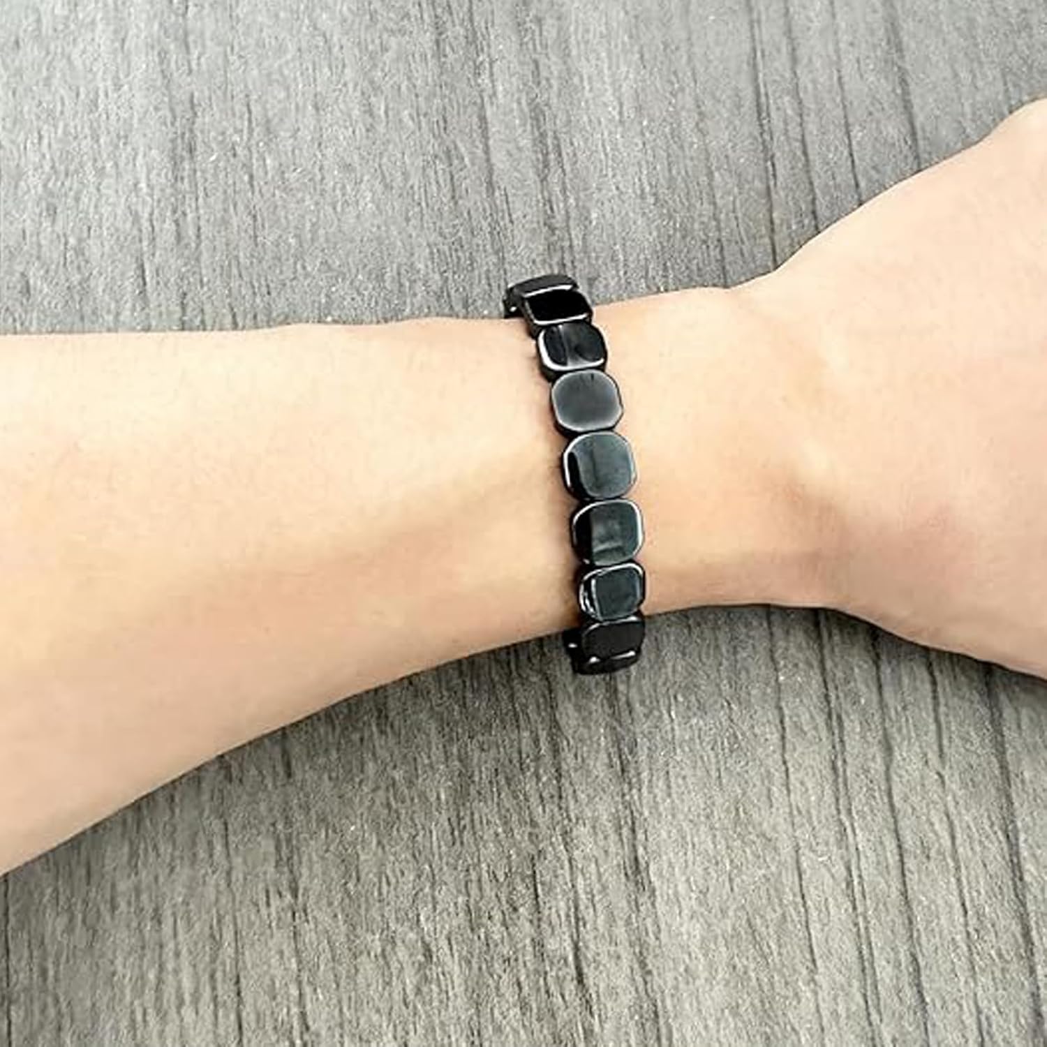 Hematite Bracelet for Men Natural Hematite Stone Beaded Stretch Bracelets Reclaim Your Confidence Male Energy Jewelry Gift - Image 4