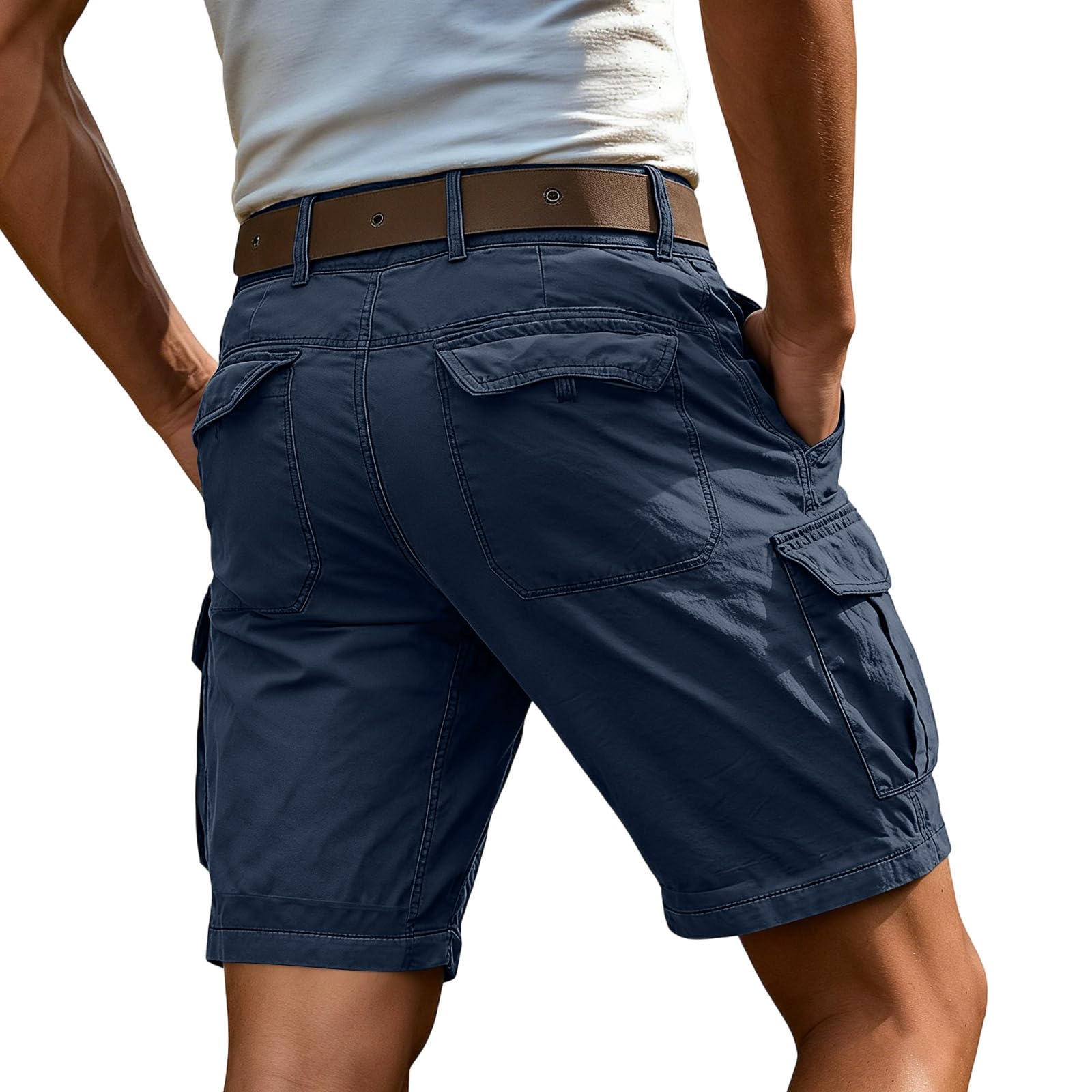 Bermudas Hombre Verano Montaña Casual Bolsillos Bermudas Senderismo Multibolsillos Trekking - 4