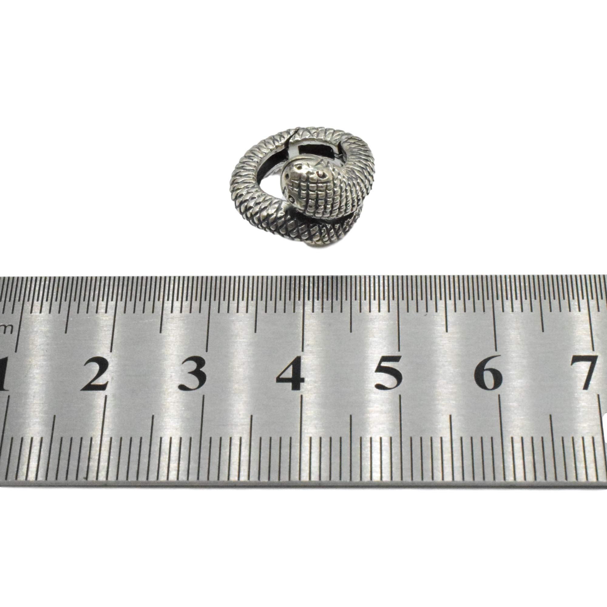 Chiusura a serpente in argento Sterling 925, chiusura a serpente in argento Sterling 925, chiusura a forma di animale, chiusura per braccialetto, chiusura per collana