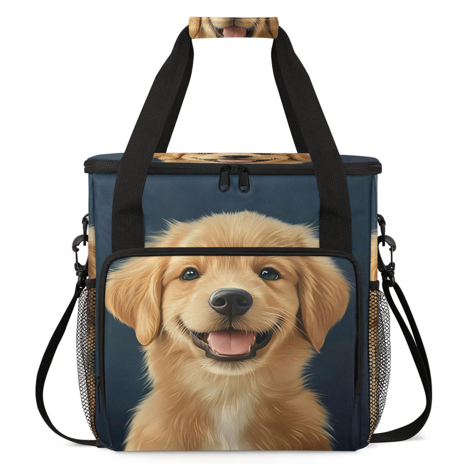 Adornori Labrador Dog Coffee Maker Travel Bag, Dogs Pet Insulated Grocery Bag Travel Picnic Leakproof Cooler Bags With Shoulder Strap