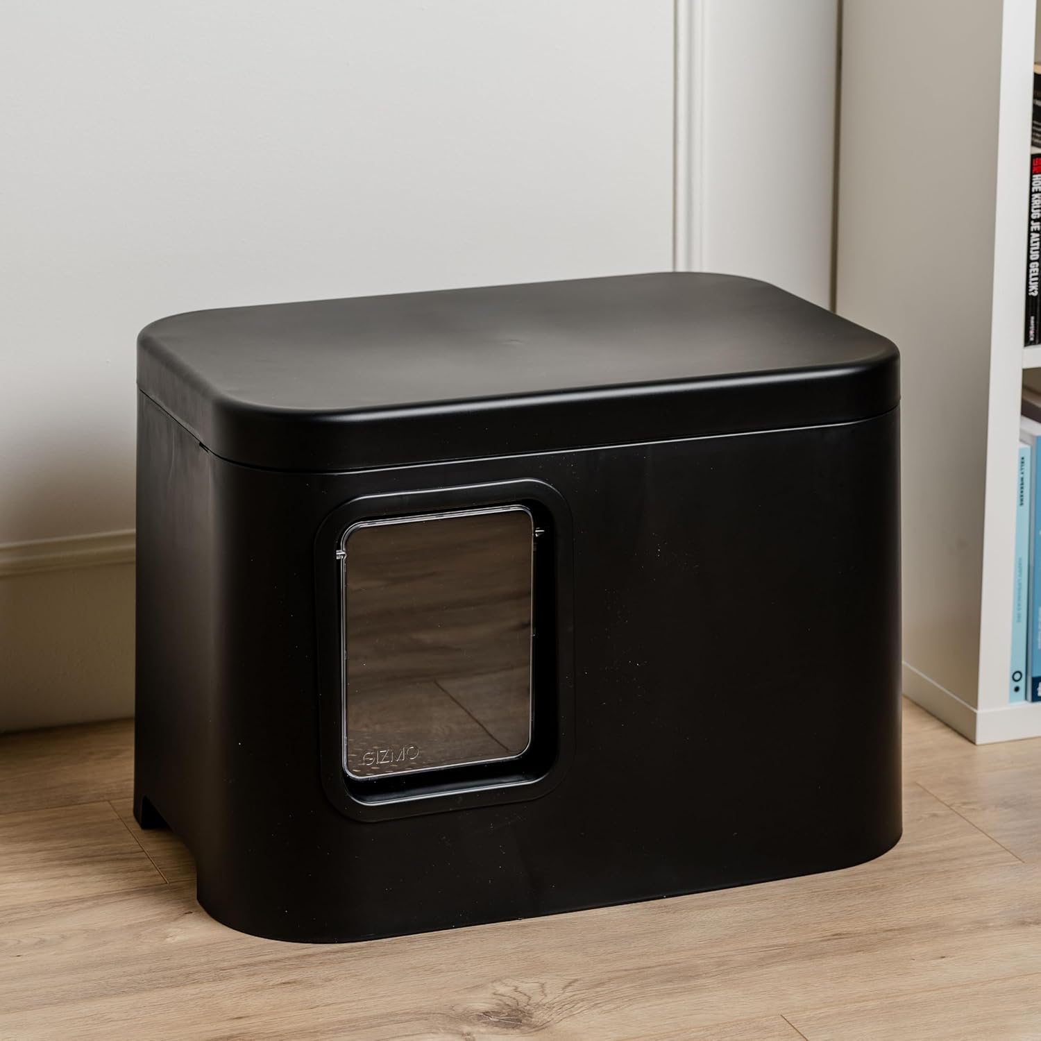 GIZMO Litter Box Deluxe - Design - Suitable for Wood Pallets (Matt Black)