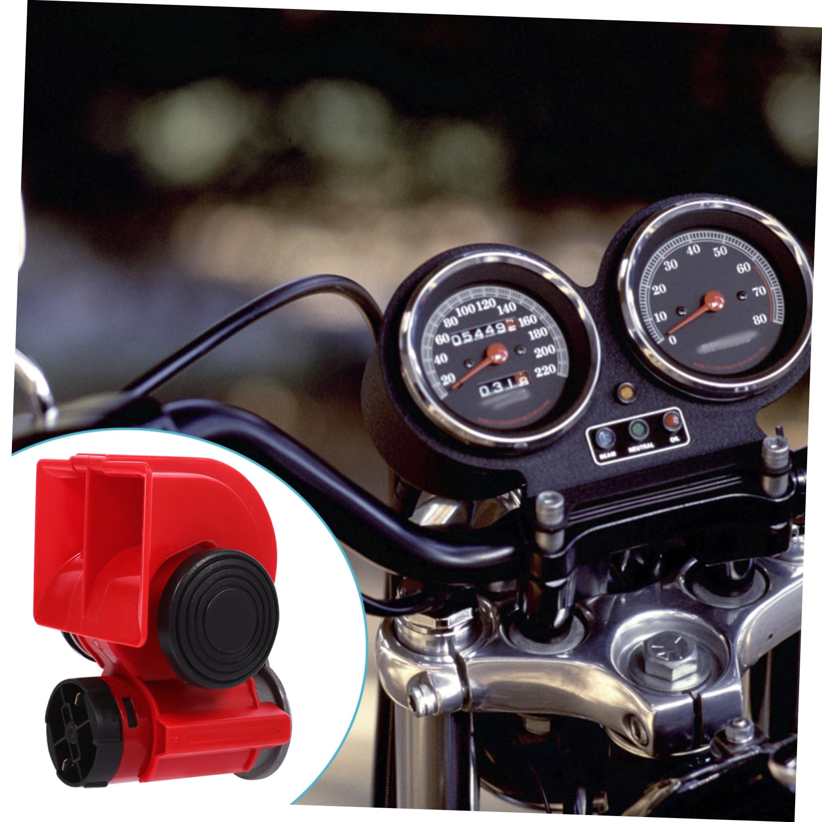 Bocina de Aire Comprimido 12v Roja de Plástico para Camión y Moto