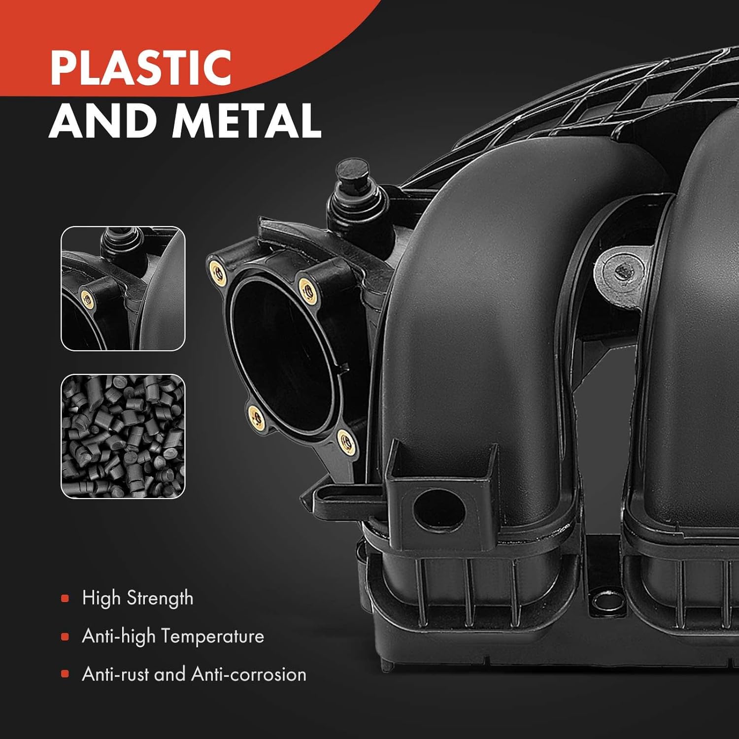 A-Premium Engine Intake Manifold W/Seal [DOHC, 4Cyl 2.0L] Compatible with Ford EcoSport 2018 2019 2020 & Ford Focus 2012 2013 2014 2015 2016 2017 2018