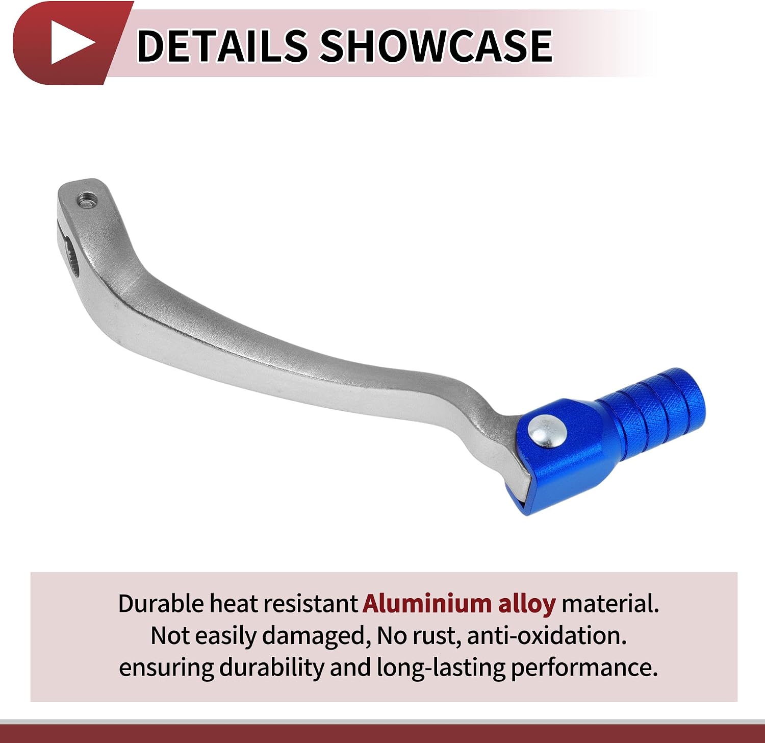 Folding Motorcycle Gear Shifter Lever for Kayo T6 Aluminum Alloy Pedal Shift Lever Arm Siver Tone Blue Head