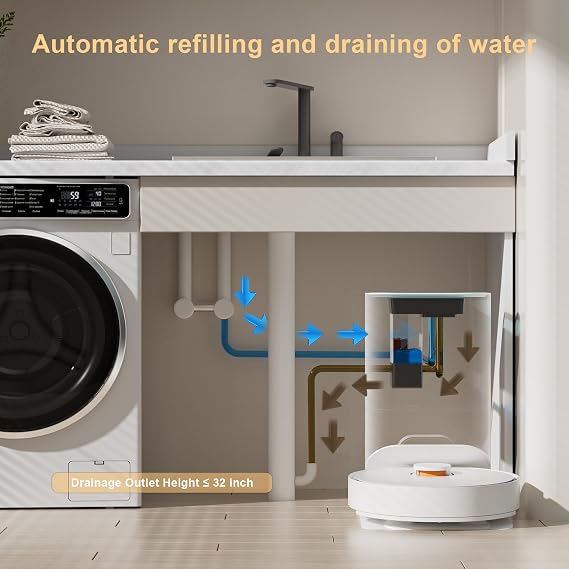 Water Hookup Kit Compatible with Dreame X50 Ultra/X40 Ultra/L40 Ultra/L10s Pro Ultra for Automatic Refill and Drain