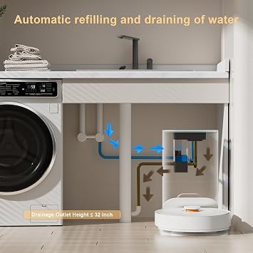 Water Hookup Kit Compatible with Dreame X50 Ultra/X40 Ultra/L40 Ultra/L10s Pro Ultra for Automatic Refill and Drain