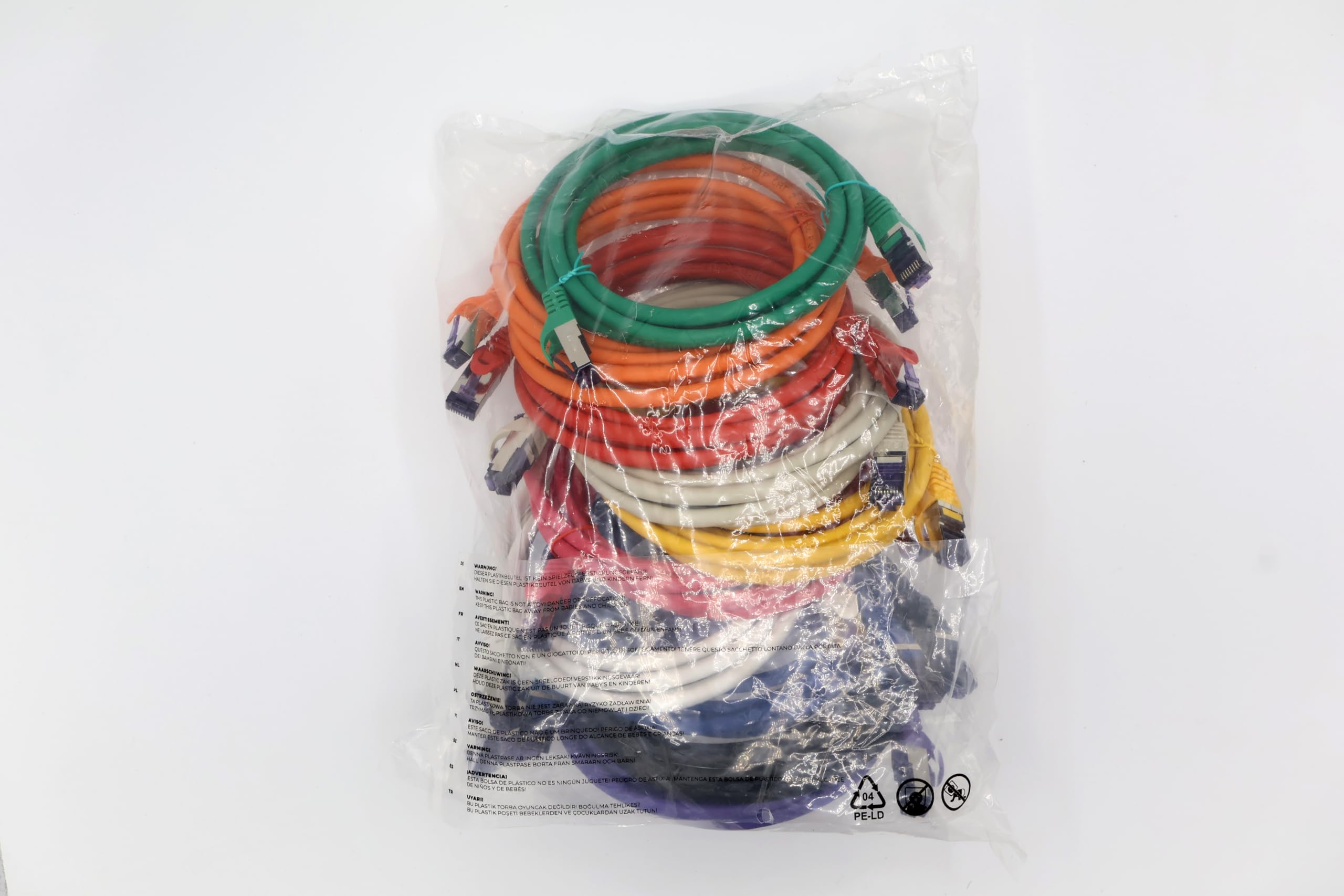 1aTTack.de 10x 2m CAT7 Netzwerkkabel RJ45igabit SFTP PIMF - 10 Farben – Bild 3