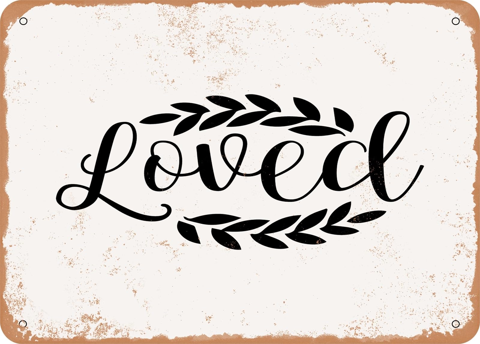 Miaomansenstore Metal Sign - Loved - Vintage Look Sign Home Decor