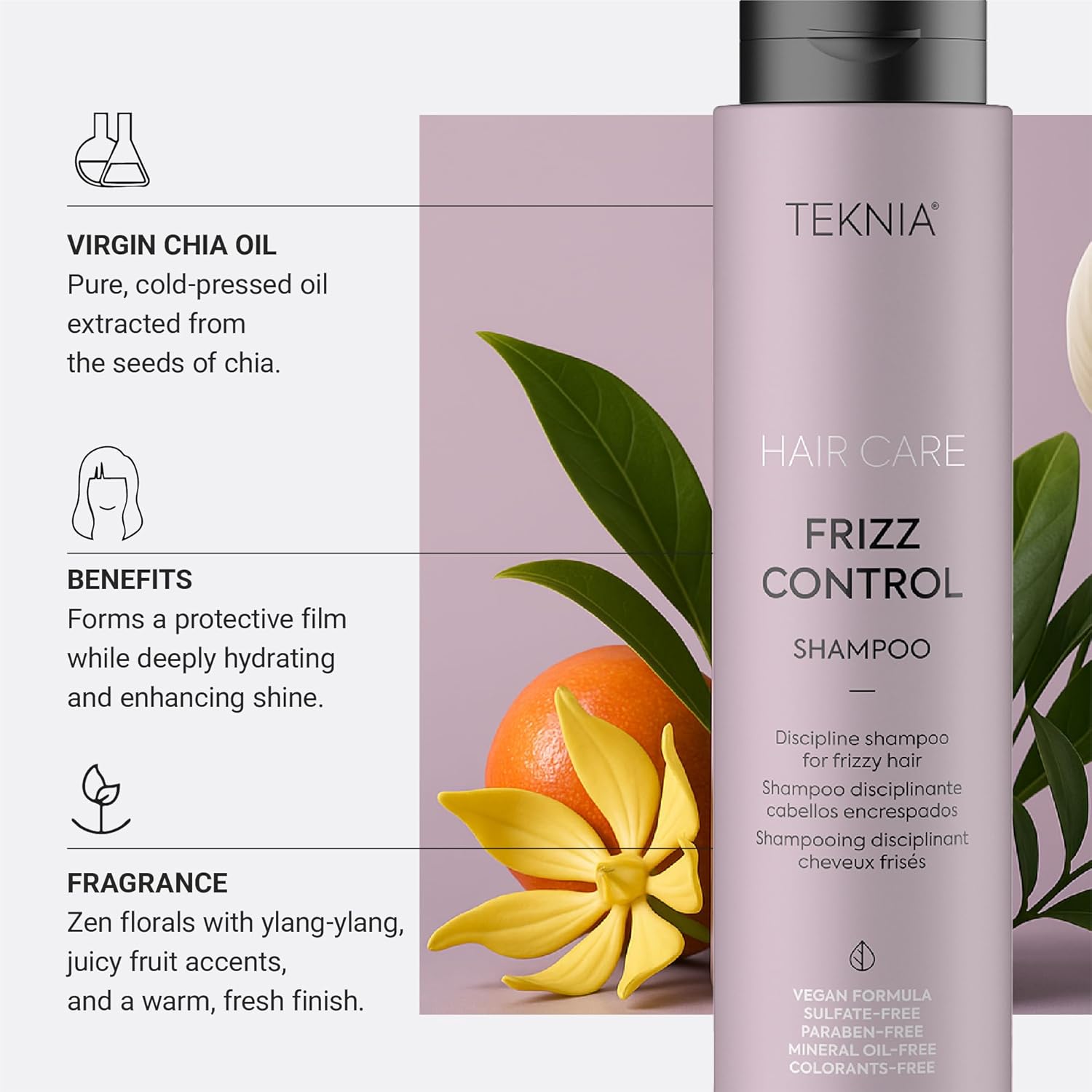 LAKMÉ Teknia Frizz Control Shampoo, Anti Frizz Shampoo for Frizzy or Curly Hair - Image 6
