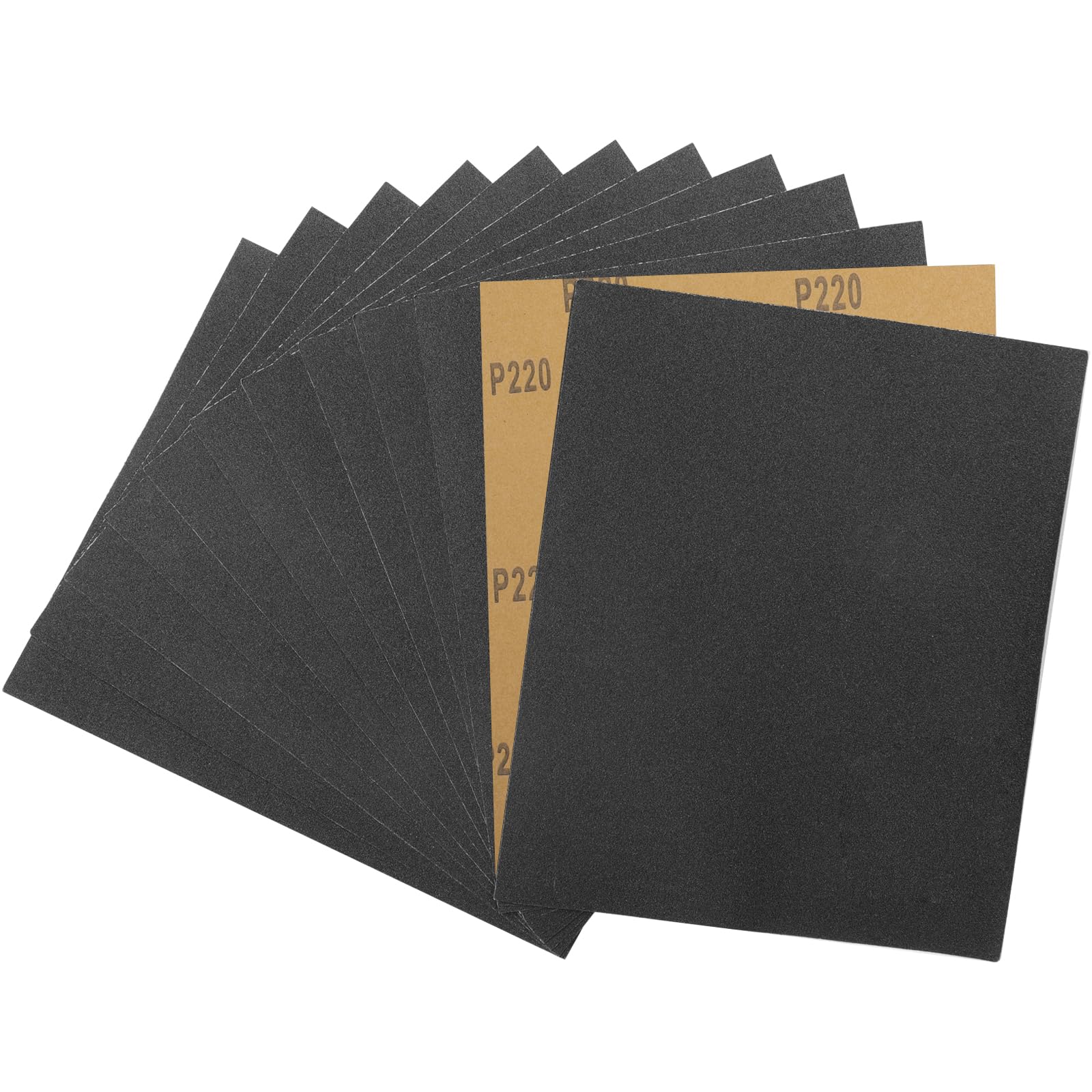 STEBRUAM 15 Sheets Sandpaper 220 Grits Wet and Dry Polishing for Cars Metals Walls Wood Furniture,Sand Paper 9x11 Inch