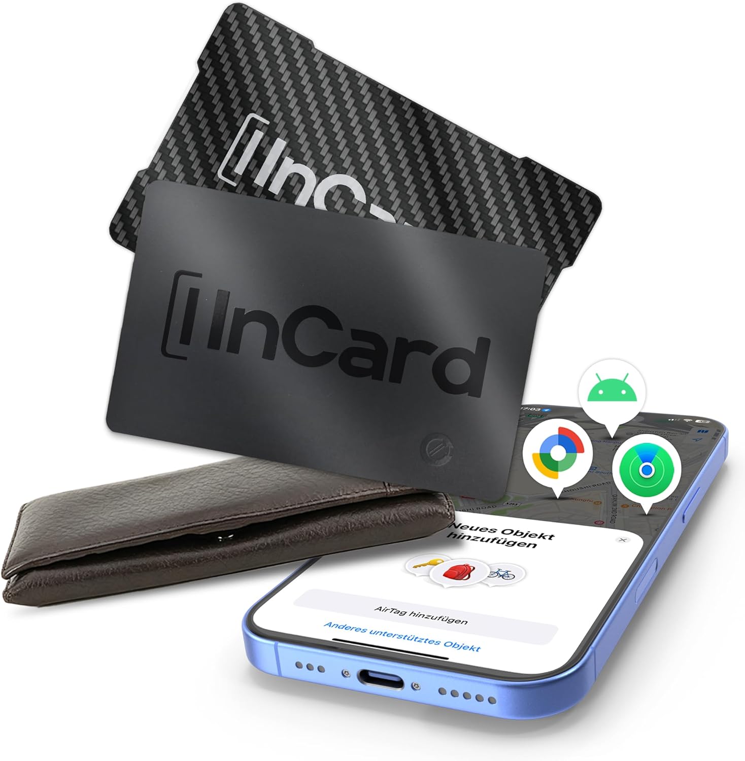 Wallet Tracker (Both iOS and Android) IP68 Bluetooth Smart Finder Card GPS Tracker for Bags Passport Works with Apple Find My (Apple MFi Certified) & Google Find My Device