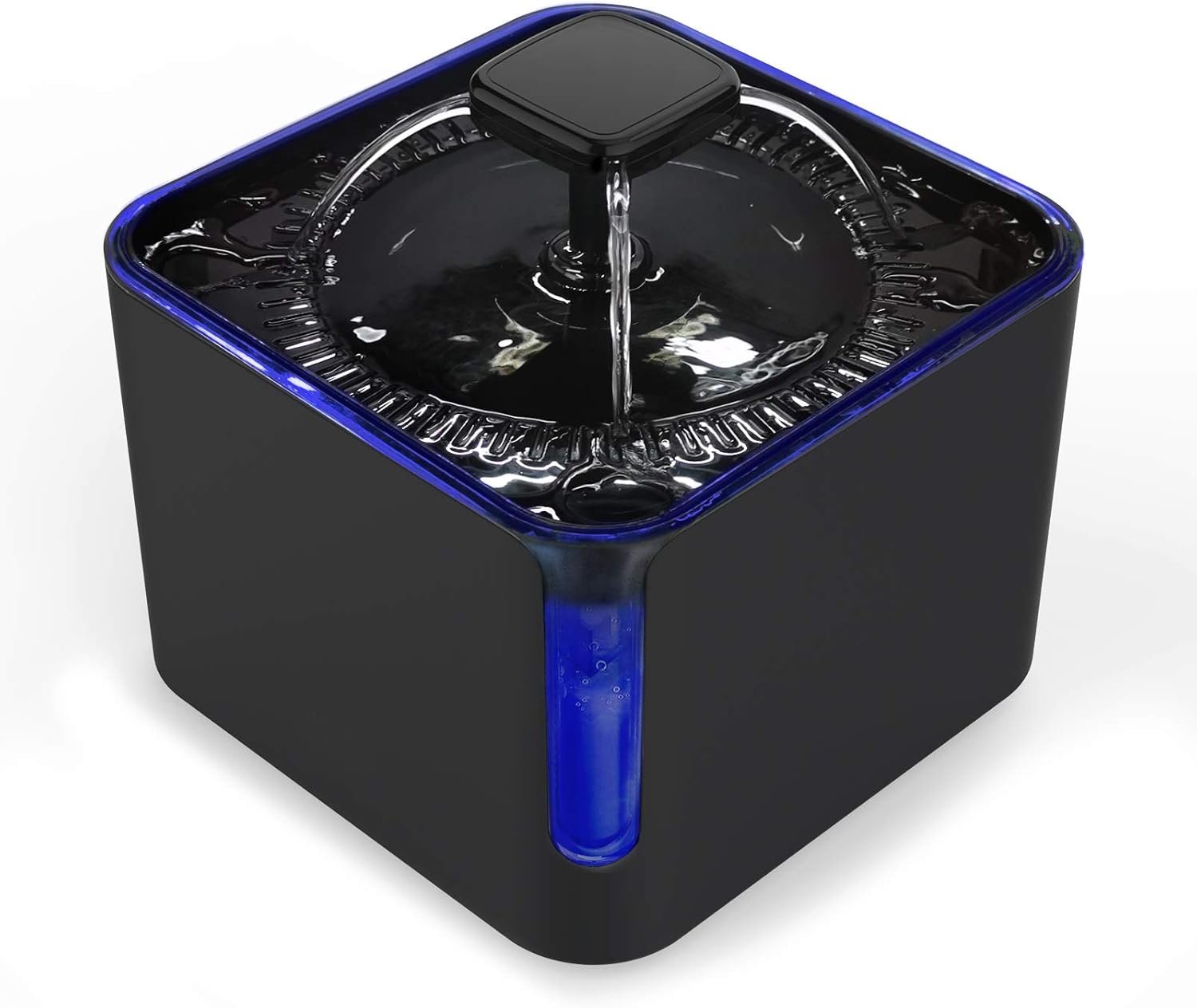 PETNF Cat Water Fountain, 3L/101 OZ Large Cat Drinking Bowl, Super Quite Cat Water Dispenser with 1 Filter, Automatic Cat Fountains, Pet Water Dish Water Level Window with LED Light for Cats and Dogs