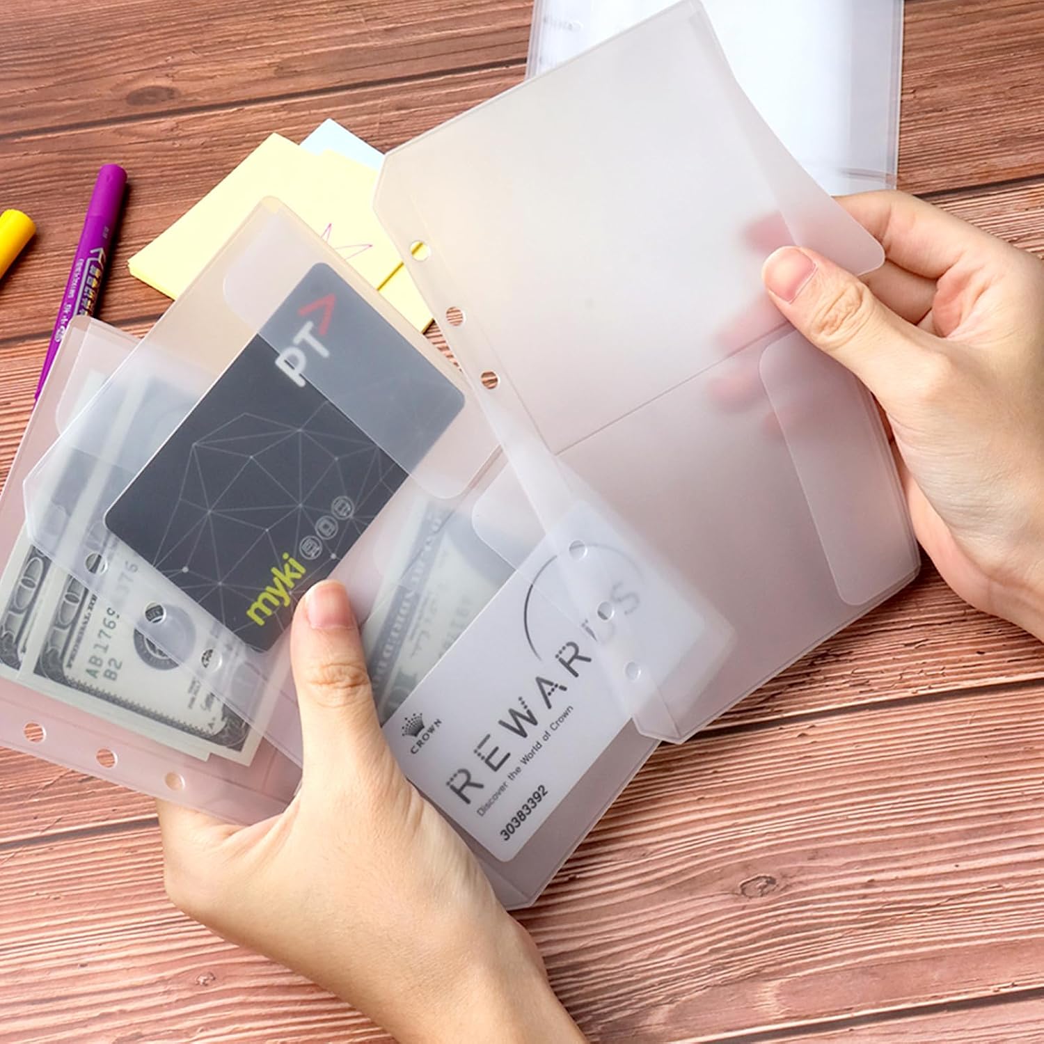 12 A6 Binder 2 Pockets Budget Cash Stuffing Envelopes image 2