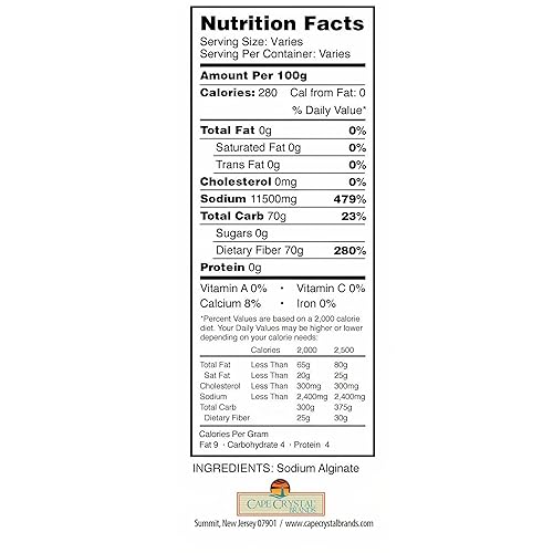 Alginato de sodio en polvo 10 libras 10.0 lbs Agente espesante de grado alimenticio Para chefs y cocineros 100% natural Disponible en 28 16 oz