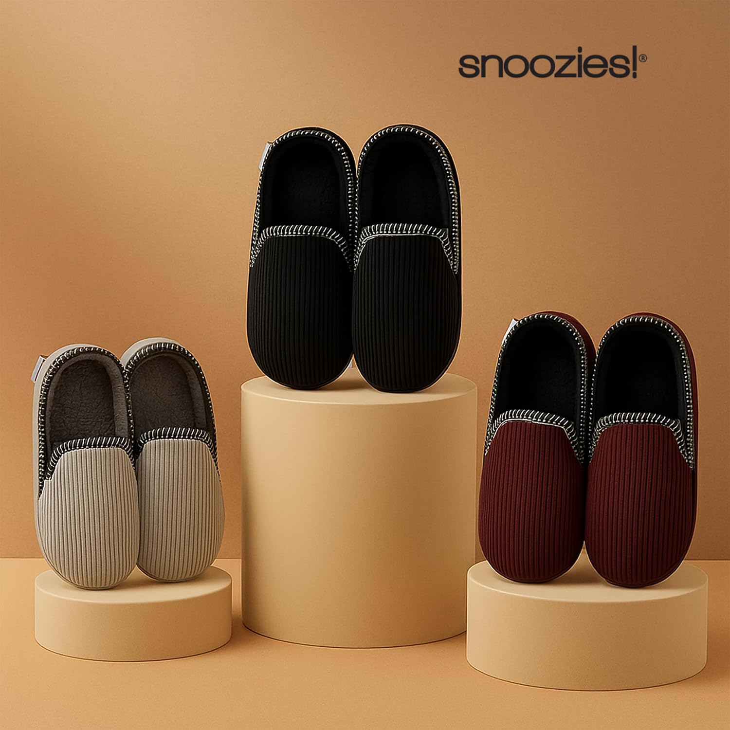 Snoozies® Men's Alpine Slippers Memory Foam, Sherpa