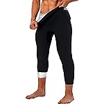 LMCOB Sauna Sweat Short Pants for Men Sauna Leggings Compression Hight Waist Pants Workout Sauna Suit(BH7001-07-M)