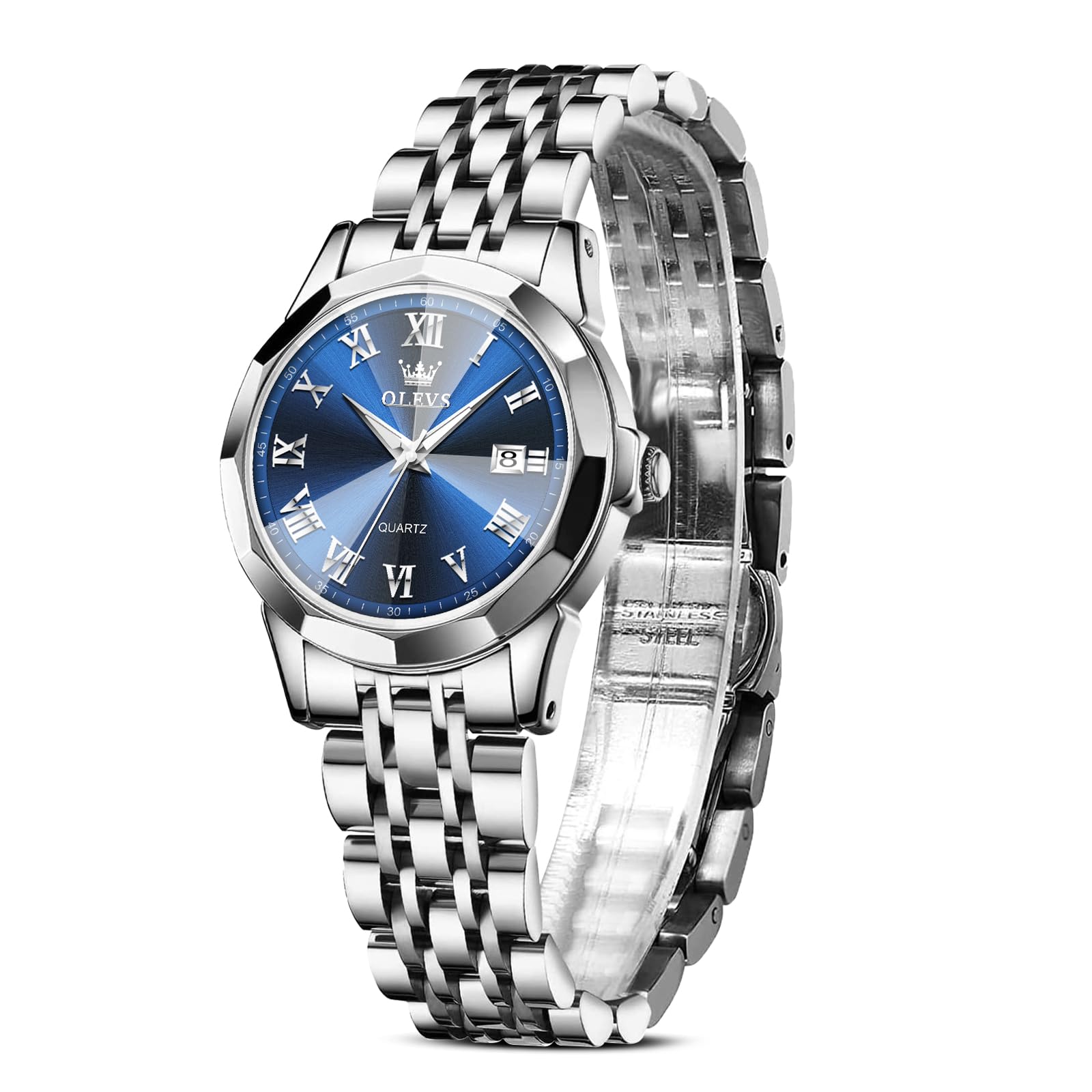OLEVSWomens Watch Small Face Ladies Watches for Women Classic Dress Wrist Watch for Women Stainless Steel Waterproof Analog Quartz Female Watches for Women