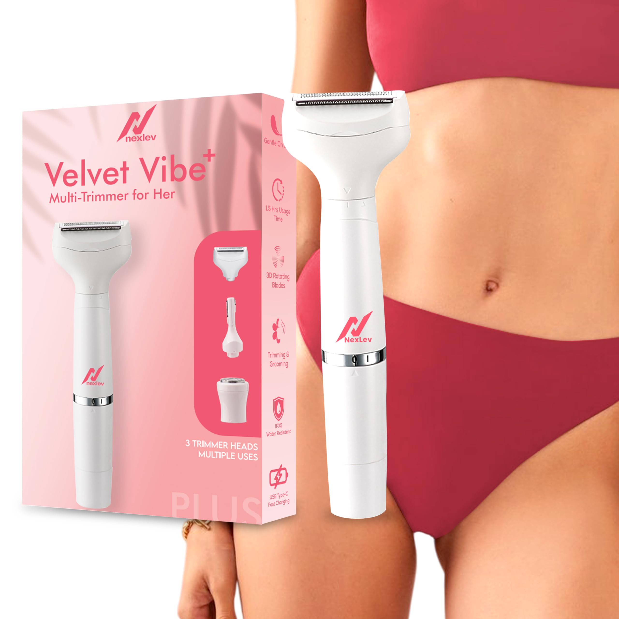 NexLev 6-in-1 trimmer | Sensitive Bikini Trimmer for Women — Flash AI Score 93/100