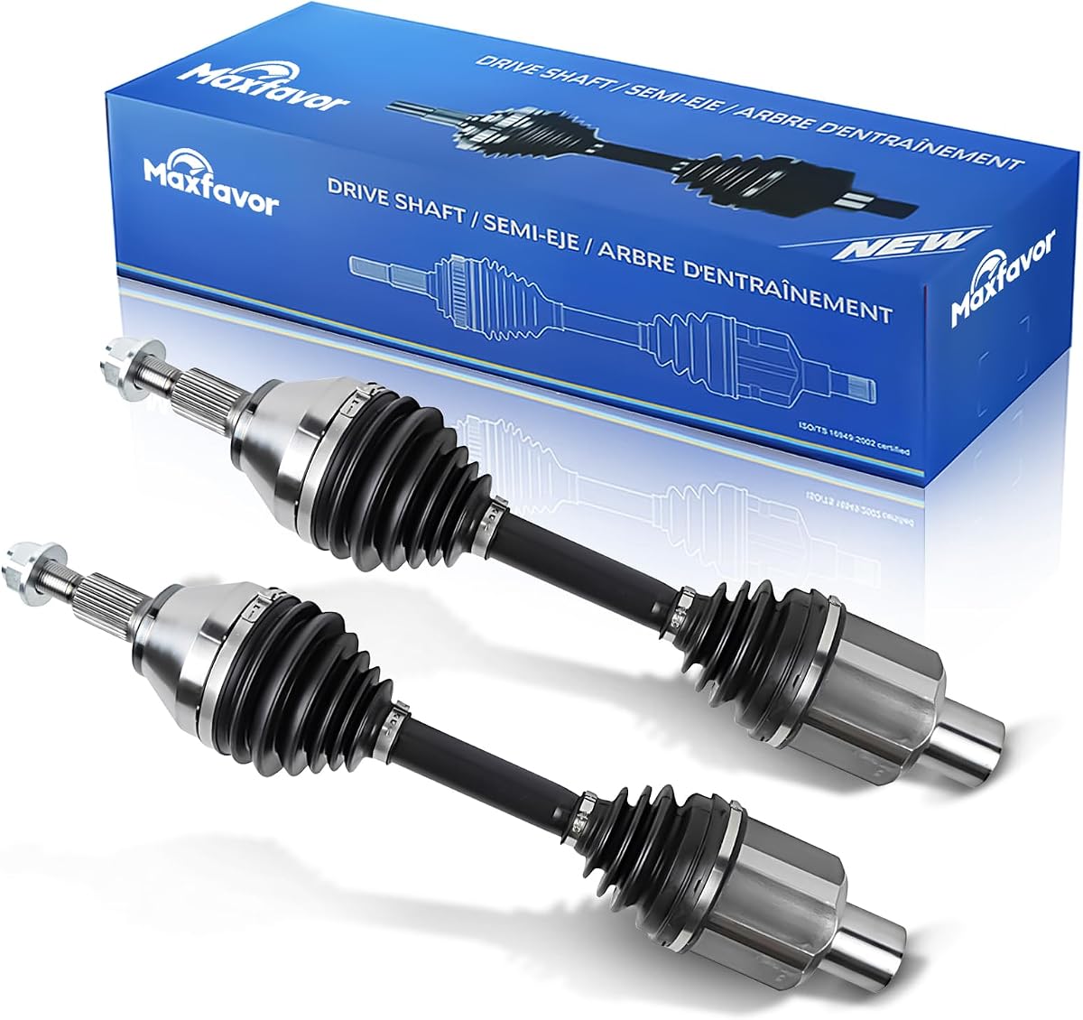 Maxfavor CV Axle Front Pair 4WD Fit for 2012-2025 Ram 1500 CV Axles Joint | Ram 1500 2012 2013 2014 2015 2016 2017 2018 2019 2002 2021-2025 Classic 2019-2021 3.0L 3.6L 5.7L CV Axles Shaft Assembly