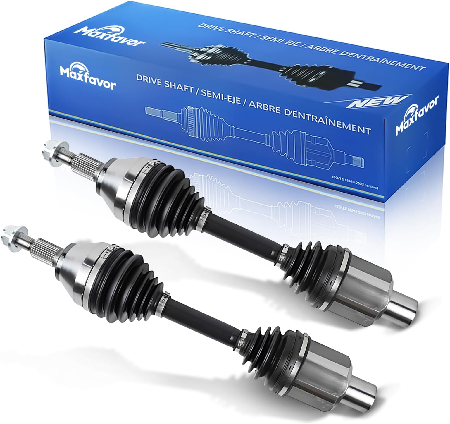 Maxfavor CV Axle Front 4WD Fit for Ram 1500 2012 2013 2014 2015 2016 2017 2018 2019 2002 2021 2022 Ram 1500 Classic 2019 2020 CV Axles SLT SL Tradesman 3.6L 5.7L, A Pair Left Right CV Axle Joint Shaft