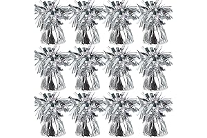 UNIQOOO Balloon Holders for Table: Dazzling Silver Elegance