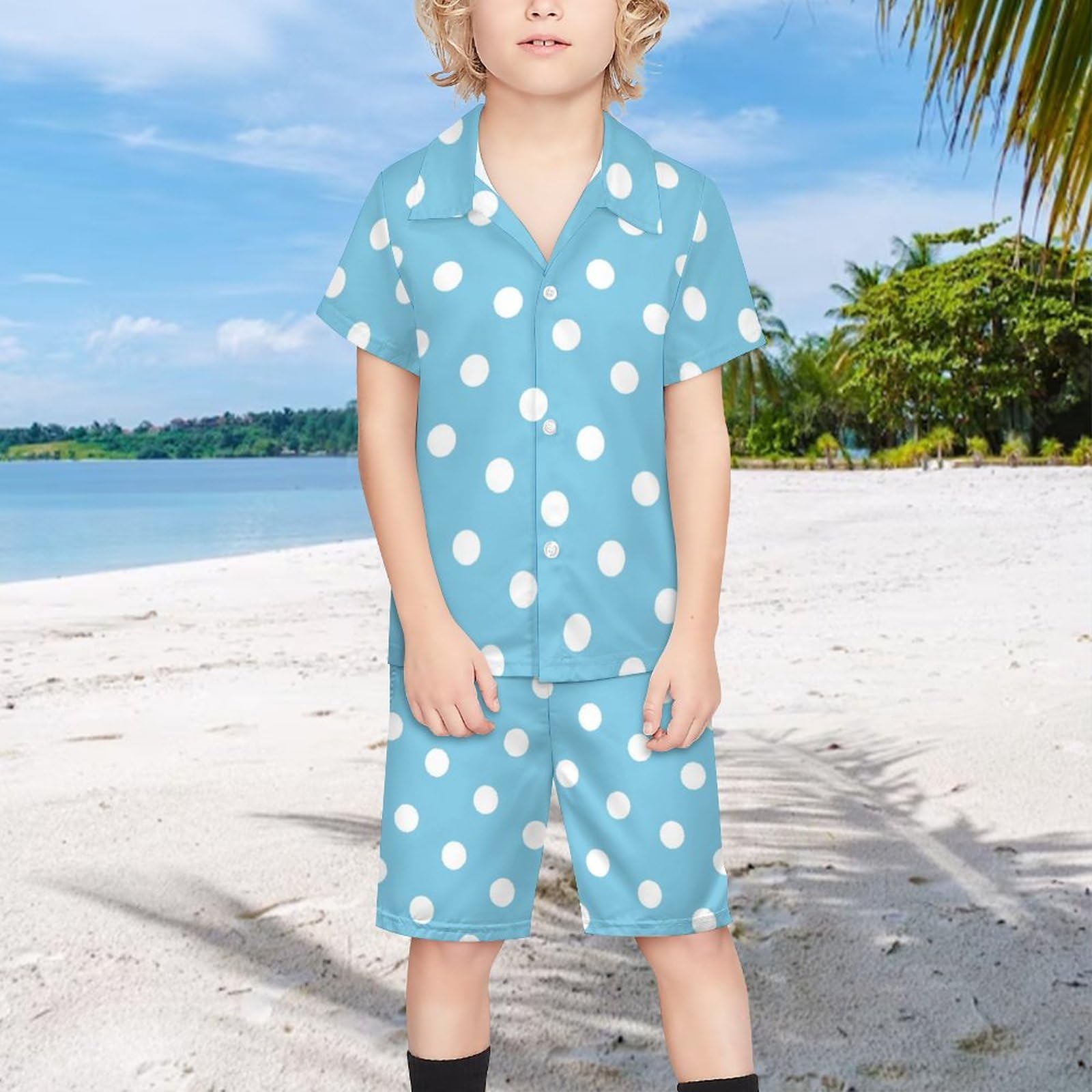 【KID BLUE キッドブルー】＊新品未使用タグ付き＊半袖 ドット柄トップス おそろいで楽しめるドッグウエア | KID BLUE（キッドブルー
