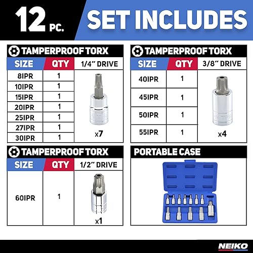 Miniatura 12 de Conjunto de enchufe y destornillador Torx Neiko