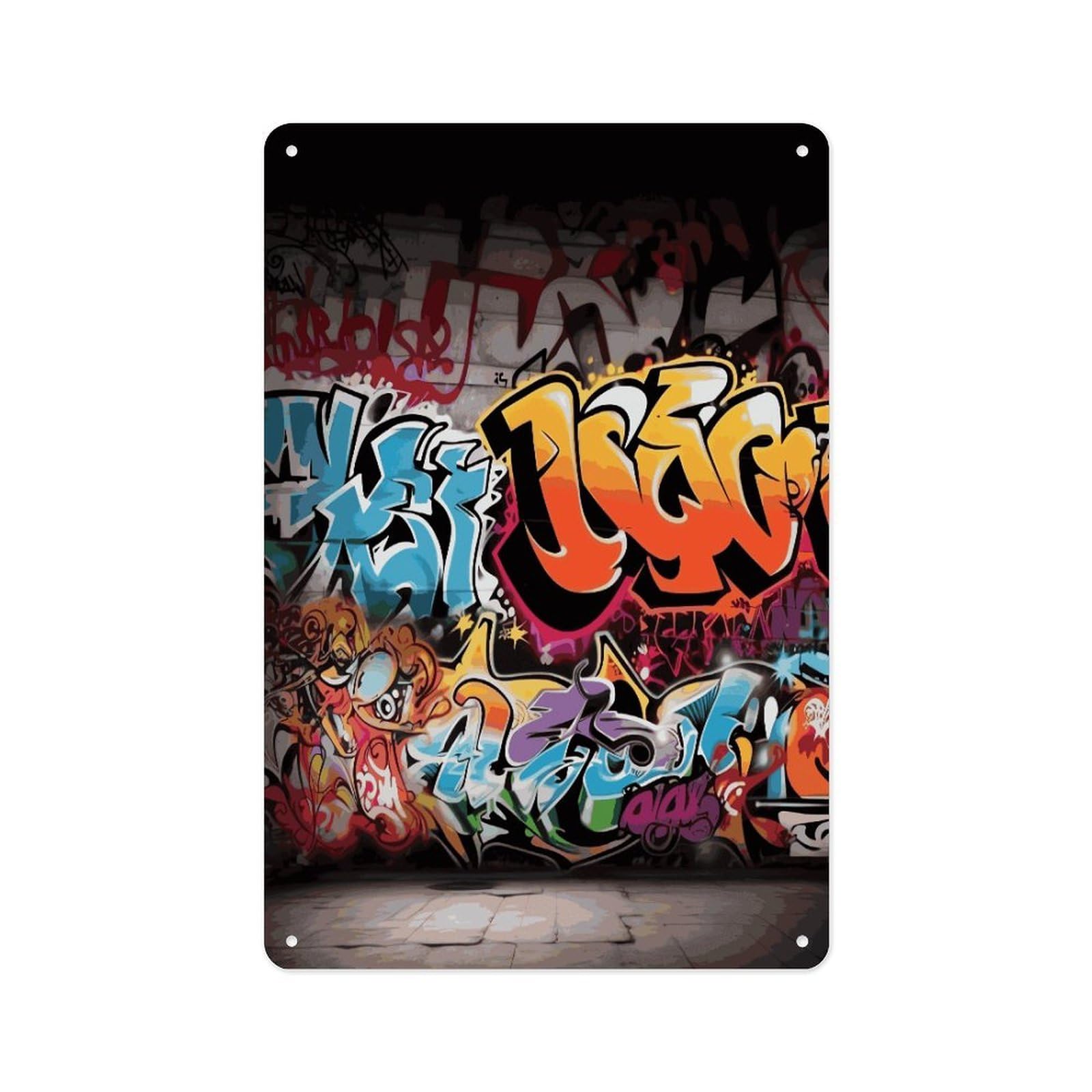 Fekiloot Style Graffiti Hip Hop Wall Decor Metal Signs Tin Signs Poster