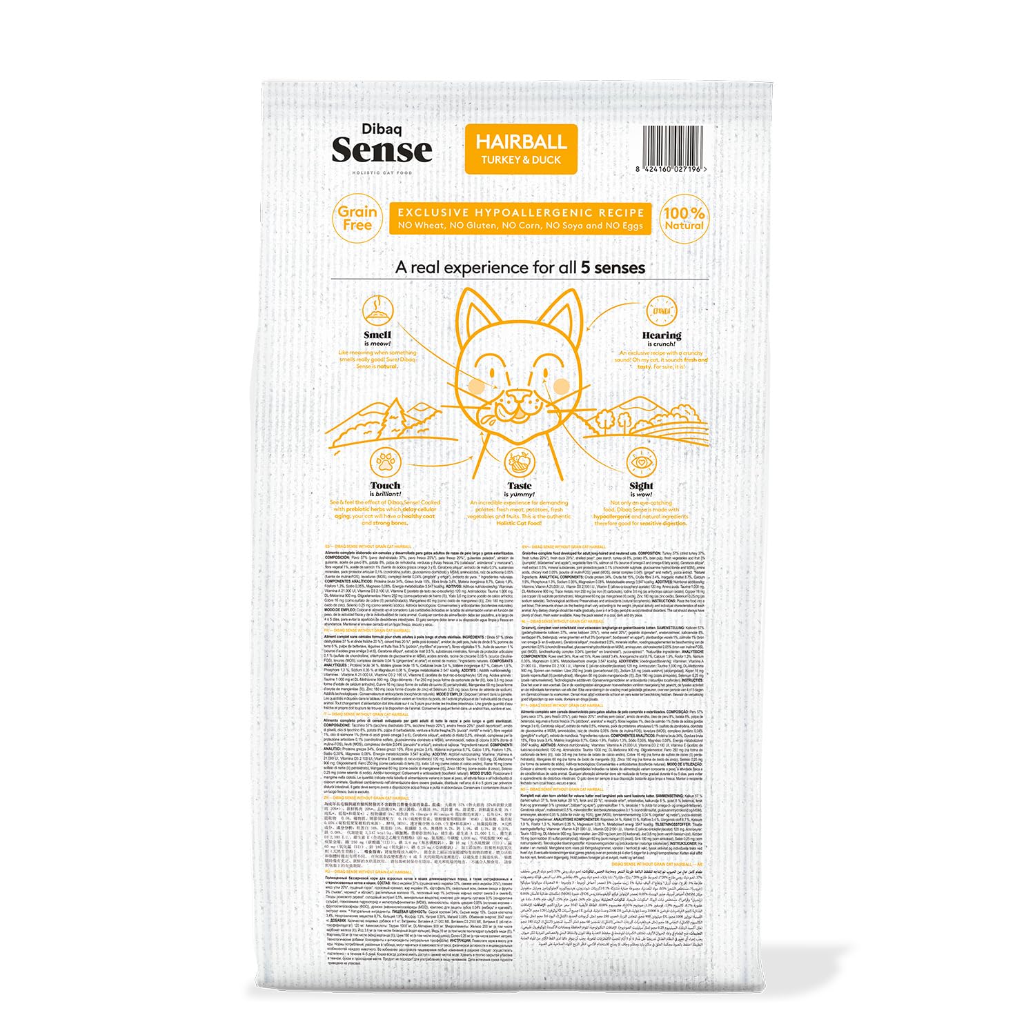 Dibaq Sense sans Céréales Hairball Stérilisé, 6 kg