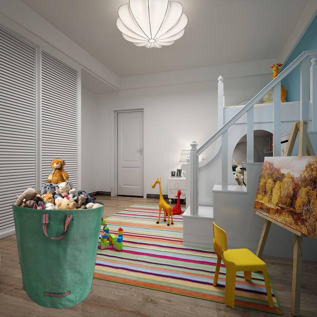 Colector de hojas, paquete de 4 bolsas grandes reutilizables para hojas, bolsas de basura portátiles de 106 galones, bolsas de césped y hojas, bolsas de recortes de jardín, contenedor de hojas, con 4