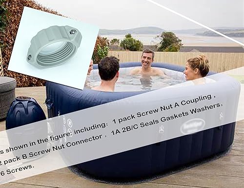 Miniatura 4 de Sustituye Coleman Lay-Z-Spa A Acoplamiento Bomba Adaptador de Inflación Tornillo Sello de Goma Anillo O P61514, A Sellos Juntas Arandelas