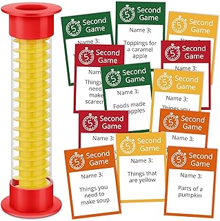 Thanksgiving Party 5 Second Game, 72 Cards and Red 5 Second Hourglass Fa...