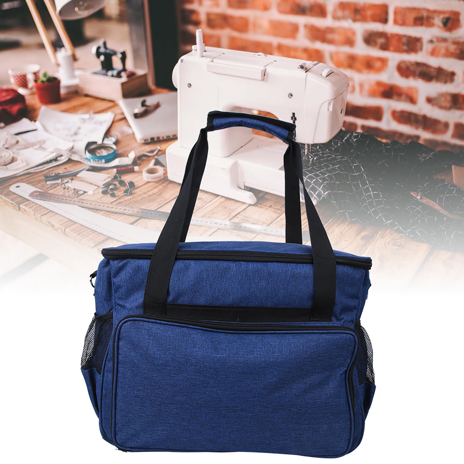 Bolsa De Almacenamiento For Tejer Con Oxford 600D, Organizador Agujas For | Artesanos(Blue)