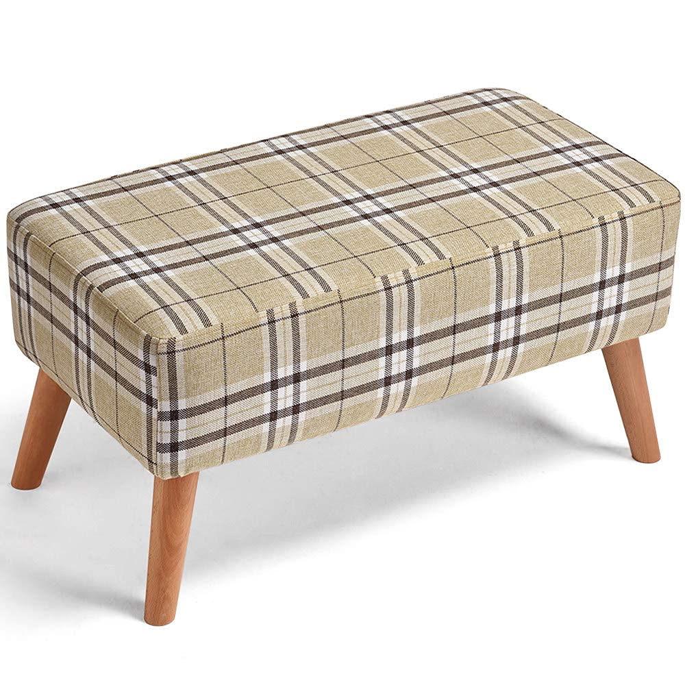 Pouf confortable et repose-pieds rond avec coffre de rangement intégré