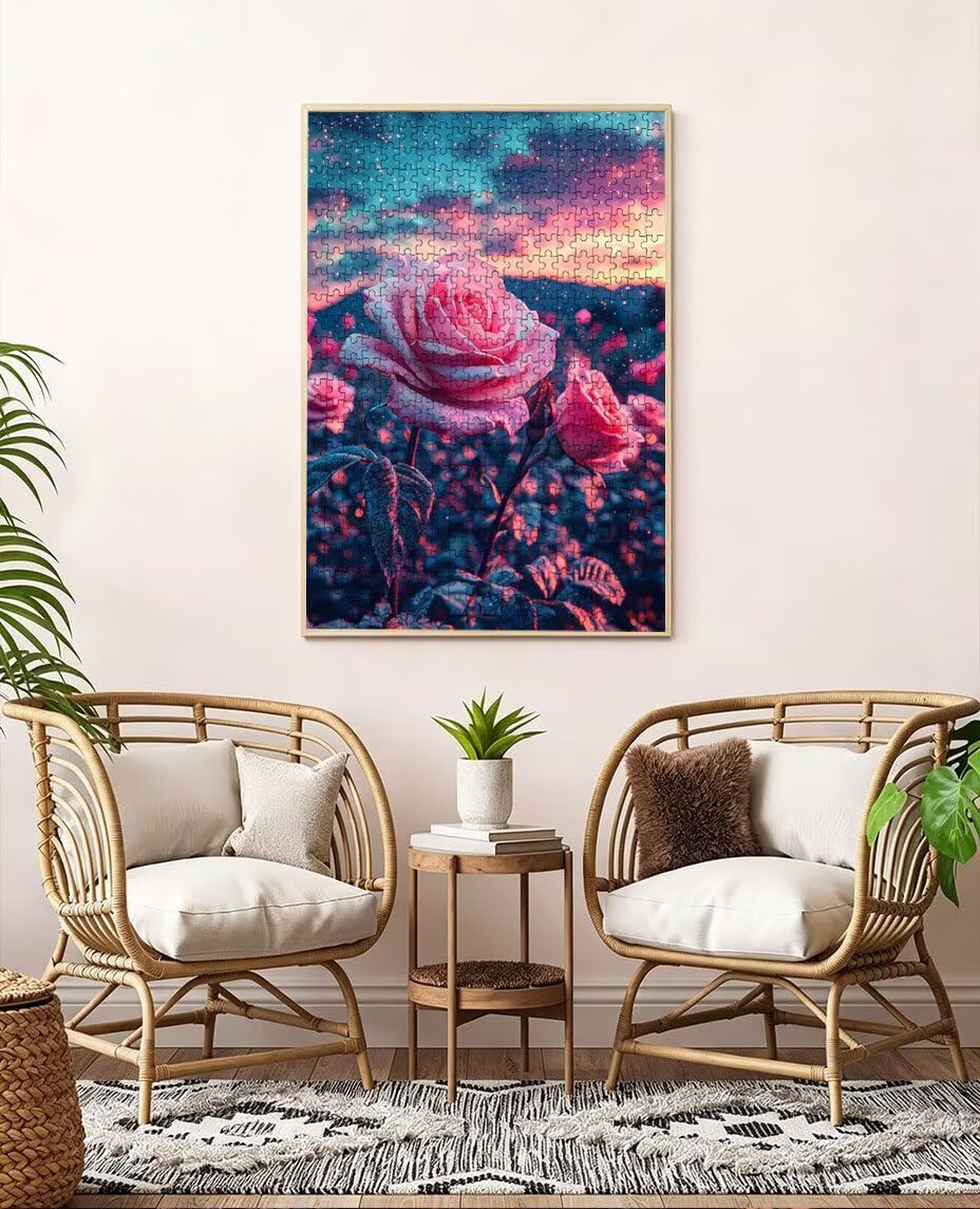 Puzzle 2000 Pezzi Rosa Rosa 3D Puzzle per Adulti Impegnativo, Educa Puzzles Artistico, Divertente E Stimolante Puzzles Decorativo per La Famiglia, Regalo e Decorazione Pareti BXHZW6-260