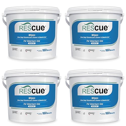 Miniatura 23 de REScue Limpiador desinfectante de un solo paso y toallitas desodorantes para uso veterinario - Limpiador para perreras, cajas de arena, oficinas