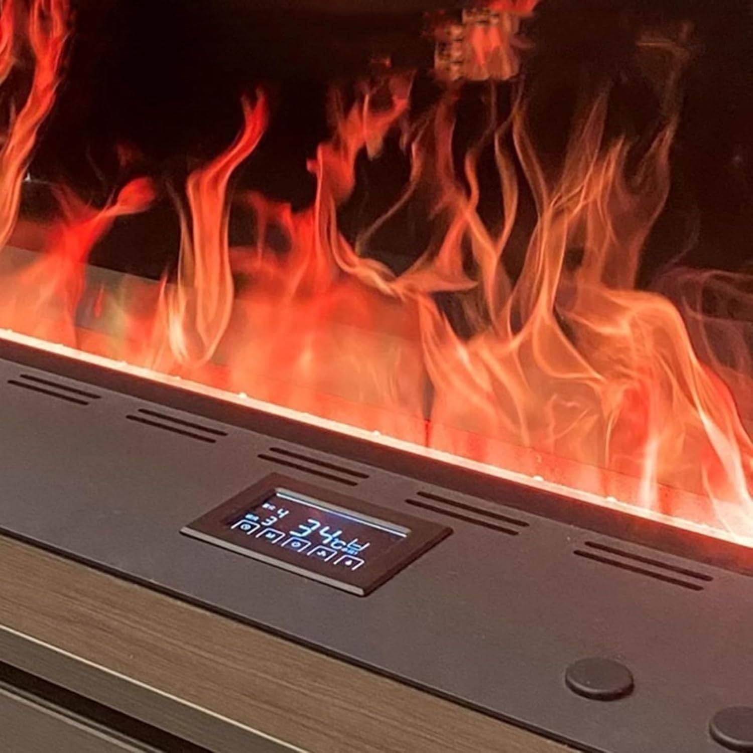 Fireplace Stove Electric Fireplace 3D Atomized Fireplace Embedded Recessed Electric Fireplace Simulation Flame Light Electronic Fireplace Fake Flame Electric Fireplace(2.0m)