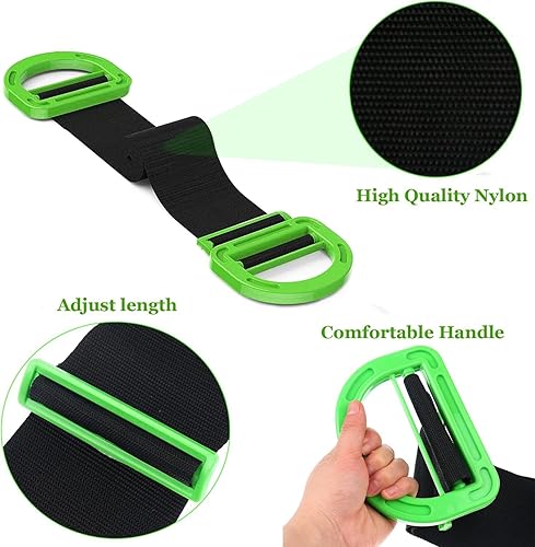 Miniatura 3 de Correas móviles, paquete de 2 correas de elevación móviles con mango ajustable para 1 persona para mover muebles, electrodomésticos, objetos de