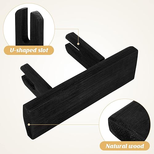 Miniatura 5 de IMIKEYA Soporte de exhibición de ventilador plegable japonés y chino, base de madera, soporte y exhibición para ventiladores plegables